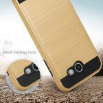 Wholesale Samsung Galaxy J7 V Perx J7 Sky Pro (2017) Armor Hybrid Case (Champagne Gold)